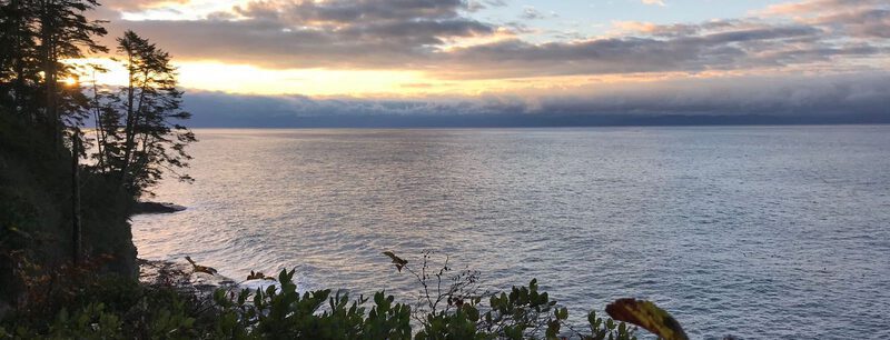 Sunrise on the Juan de Fuca trail